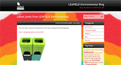 Desktop Screenshot of blog.leafield-environmental.com